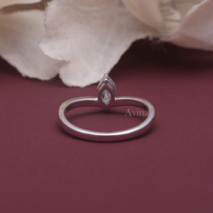 Anillo de Diamante Cultivado en Laboratorio con Certificado IGI, Oro Blanco/Rosa y Amarillo de 18K, Corte Marquesa Azul, Anillo de Compromiso Solitario para Mujer - Product Image 5