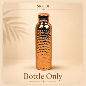 Botella de Agua de Cobre Martillado, Botella de Diseño Hecha a Mano - Product Image 2