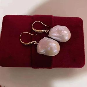 Boucles d'oreilles en argent 925 de style rétro français et perles naturelles de 9-10 mm gris platine avec boîte cadeau personnalisée tendance - Product Image 2