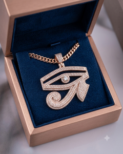 Pendentif unisexe en argent 925 plaqué or, motif Hamsa, Œil d'Horus, chrétien, serti de moissanite et de diamants, tendance, pour soirée, avec breloques - Product Image 4