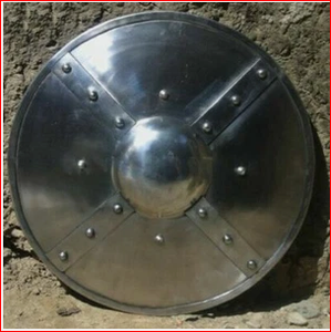 Steel Round Shield Medieval Warrior 24 Inch Handmade Durable Promotional <b>Gift</b> - Product Image 3