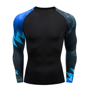 Custom Sublimation Gym Rash Guard <b>Compression</b> Workout Shirt Quick Dry Fitness Training Top for Men Athletic Performance Wear - Product Image 6