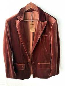 Blazer de Hombre Manley Marrón Terciopelo NWT - Talla M, Estilo Retro y Sofisticado - Product Image 4