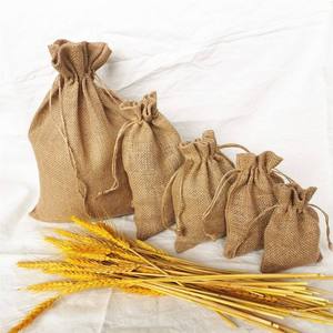 Natural Burlap Jute Bread <b>Bag</b> Reusable Eco Friendly Storage <b>Bag</b> for Bakery Products - Product Image 1