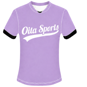 Maillot de football lavande à manches courtes, uniforme d'équipe sportive, tenue d'entraînement, vêtements de sport, vêtements de performance - Product Image 1