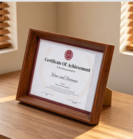 Cadre photo en bois massif noyer A3/A4 8 pouces, fait main, moderne, élégant, pour certificat, récompense, présentation, vente en gros