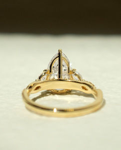 IGI/GIA Lab Grown Cut Diamond Vintage 14k jaune mariage/bague de fiançailles unisexe or blanc fin pour anniversaire fête-digne - Product Image 3