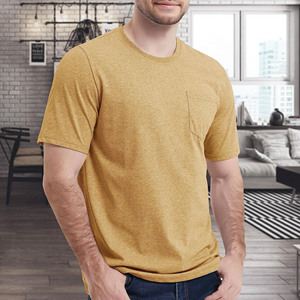 Camisetas Premium para Hombre, 100% Algodón Orgánico, con Logotipo Bordado, para Exteriores, Personalizables, Blancas Lisas, Tejidas - Product Image 2