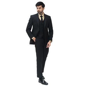 Costume homme marron en polyester à simple boutonnage avec gilet, tenue de soirée formelle pour adultes - Product Image 3