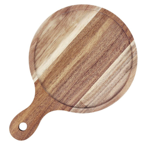 Tabla de Pizza de Madera Personalizada al por Mayor con Asa, Bandeja Multifuncional para Servir y Tabla de Cortar para Pizza - Product Image 5