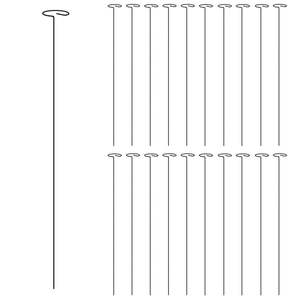 Juego de 20 Estacas de Acero Verde Oscuro para Plantas, de 24 Pulgadas de Largo, Resistentes, para Cercas, Enrejados y Puertas - Product Image 3