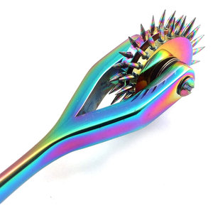 Rueda de Wartenberg Neuro de 2 cabezas de acero inoxidable, instrumento de diagnóstico, rueda sensorial multicolor arcoíris para nervios - Product Image 3
