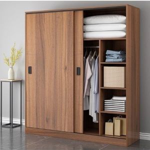 JY personalizado estilo moderno tablero de partículas de madera dura armario estantes ajustables para el hogar, oficina y muebles de dormitorio de Hotel - Product Image 3