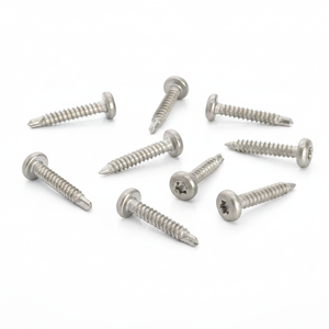 PDC <b>Pan</b> Head Stainless Steel (304/316/410) Self-Drilling Screws Class 8 Grade Natural Finish Metric Inch Phillips Drive Standard - Product Image 1