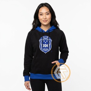 ออกแบบเสื้อฮู้ดผ้าฟลีซระบายอากาศได้ดีสำหรับผู้หญิง Zeta Phi Beta  แบบกำหนดเองสำหรับฤดูหนาว  เสื้อผ้าสำหรับชมรมนักศึกษา  ผลิตจากผ้าฝ้าย 100% ขายส่ง - Product Image 4