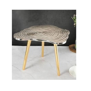 Mesa auxiliar de diseño de trípode, centro de mesa de aluminio, taburete, soporte para plantas, sala de estar, hogar, mesa de oficina, decoración moderna para el hogar - Product Image 4