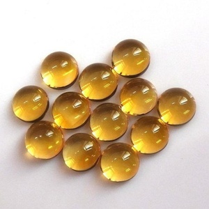 Natural Citrine Round Cabochon faceted Round Cut Yellow Loose Gemstones for Jewelry All Sizes Available Jewelry Making Pendants - Product Image 1