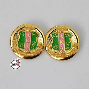 Wholesale Best Quality Customize ALPHA KAPA ALPHA Custom <b>Buttons</b> for blazers in Gold color 8 <b>Buttons</b> AKA <b>Buttons</b> - Product Image 4