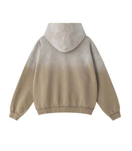 เสื้อฮู้ดดี้ผ้าฝ้ายแท้ 100% หนานุ่ม สีซีดแบบวินเทจ ล้างสีแบบแอซิด ทรงโอเวอร์ไซส์ สไตล์สตรีทแวร์ คุณภาพสูง รับผลิตแบบ OEM และ ODM - Product Image 3