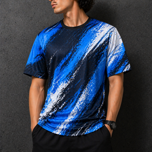 เสื้อยืดผู้ชายแขนสั้นคุณภาพสูง พิมพ์ลายแบบซับลิเมชั่นตามสั่ง ออกแบบเองได้ ขายส่ง - Product Image 1