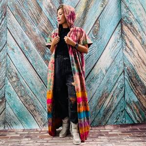 2025 nouveau Sexy Kimono Robe longue Kimono Robe été unisexe Kimono grandes femmes vacances vacances Look cravate teinture Kimono - Product Image 4