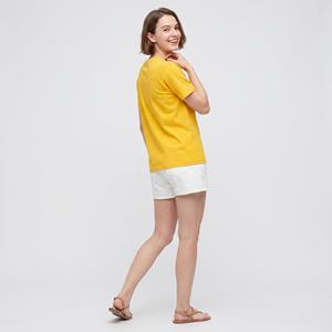 T-shirt basique en coton pour femmes, col rond, manches courtes, jersey léger, décontracté, pour un usage quotidien, t-shirts pour femmes - Product Image 1