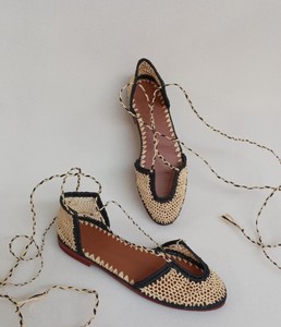 Sandales en raphia naturel, chaussures en raphia pour femmes, mules en raphia faites à la main, sandales d'été, raphia marocain - Product Image 2