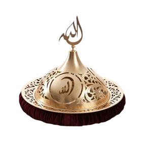 Attractive Silver Arabic Metal Round Shape Luxury Casserole Hotpot with Wire Stand for Kitchen Food Warming Classic Design - Product Image 3
