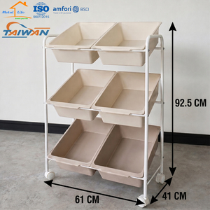 Made in Taiwan 6 Drawer Rolling Storage Cart <b>Trolley</b> for Office Kids Home School Storage Use wholesale - Product Image 4
