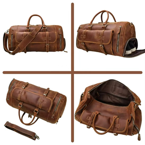 Bolsa de Viaje de Cuero de Lujo, Bolsa de Lona de Cuero Multifuncional, Bolsa de Equipaje de Cuero Genuino en Venta con la Mejor Calidad OEM - Product Image 6