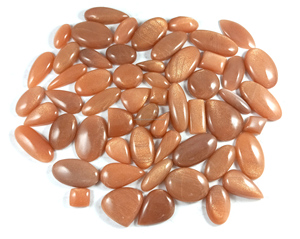 Natural <b>Peach</b> Moonstone Cabochons Lot Mixed Shape Lot Free Size Gemstones Lot for Jewelry Making - Product Image 1