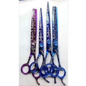 Juego de tijeras de acero inoxidable para pelo de mascotas, 6 y 7 pulgadas, arcoíris, sevelana, profesional, para el hogar, tienda de mascotas - Product Image 6
