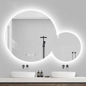 Miroir de salle de bain mural LED rond double moderne Daystar Trade avec capteur tactile et rétroéclairage - Product Image 3