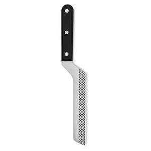 Couteaux à fromage en acier inoxydable avec lame perforée et manche noir pour couper, trancher et servir les fromages doux et durs - Product Image 3