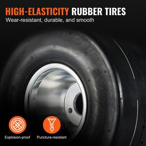 Paquete de 2 Ruedas Traseras de 11x6.5 Pulgadas para Go Kart, Llantas de Aleación de Aluminio con Neumáticos de Goma, Compatibles con el Patrón de Pernos para Carreras de Go Karts - Product Image 5