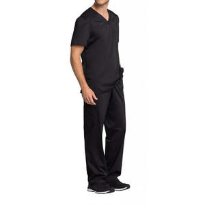 Ensemble de blouses médicales 100 % coton anti-rides pour hommes, uniforme d'hôpital, tenue de travail douce et extensible unisexe, séchage rapide - Product Image 6