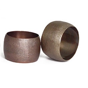 Anneau de serviette moderne en métal argenté poli, durable et écologique, finition miroir, décoratif pour mariage, hôtel, banquet, décoration de table. - Product Image 3