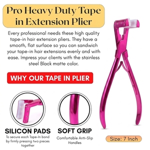 Professional Tape Extension Sealing Pliers with Soft Silicone Jaws Stainless Steel Construction Non Slip Handle Dual Spring - Product Image 4
