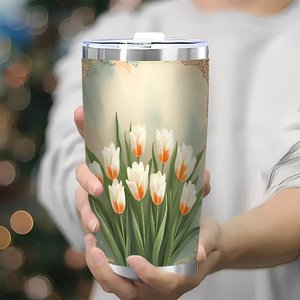 Stainless Steel Tumbler 20oz Double Wall <b>Insulated</b> Hot Cold Drink <b>Cup</b> Classic Straight Shape Home Car Use - Product Image 3