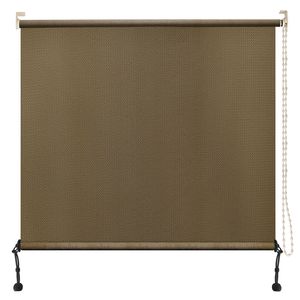 6FT X 6FT Modern Walnut Aluminum Roller <b>Shutter</b> HDPE Spliced Interior-Exterior Use Horizontal and Vertical Opening Pattern - Product Image 5