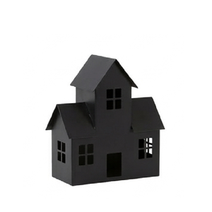 Portavelas de hierro vintage hueco de moda, estilo casa embrujada, para velas de té - Product Image 5