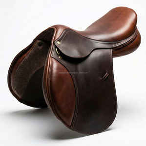 Selle de cheval en cuir de qualité supérieure, confortable pour la conduite, équipement équestre, selle de saut. - Product Image 1