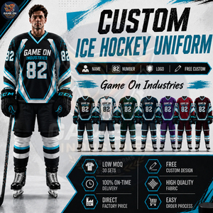 Ensemble maillot et short de hockey pour hommes en tissu respirant tendance, service OEM ODM, nouveau style, uniformes personnalisés pour clubs de hockey sur glace - Product Image 6