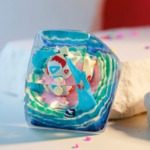 Teclas Artesanales Bosque Místico, Teclas Artesanales Personalizadas, Teclas Anime Lindas, Teclas Verdes, Juego de Teclas, Teclas de Madera - Product Image 1