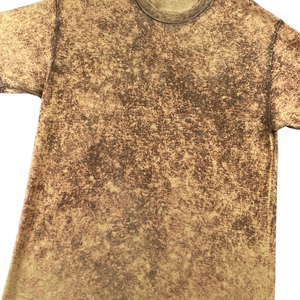 T-shirt vintage délavé marron pour homme, coupe classique, manches courtes, 100 % coton, logo personnalisé sur le devant, marque privée OEM, respirant - Product Image 5