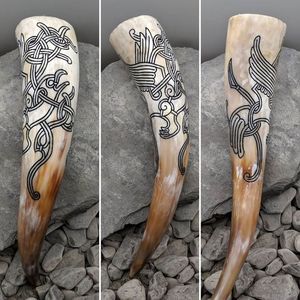 Cuerno para Beber Estilo Vikingo con Soporte, Diseño Único, Se Acepta Logotipo Personalizado, Alta Calidad, Hecho a Mano, Duradero, Feng Shui - Product Image 4