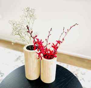 Vase à fleurs de sol en os incrusté de qualité supérieure, écologique, style américain, couleur et taille personnalisables, article cadeau pour la maison - Product Image 5