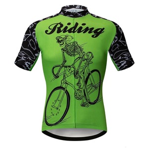 Camisetas de Ciclismo de Manga Corta para Hombre, Estampadas, Transpirables, de Secado Rápido, 100% Poliéster, Estampado por Transferencia de Calor - Product Image 1