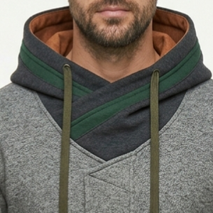 Sudadera cómoda con capucha para hombre, sin cremallera, corte regular, con bolsillo frontal tipo canguro, tela suave y cálida, estilo casual. - Product Image 6