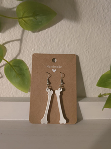 Pendientes de Hueso de Fémur Impresos en 3D, Pulidos, Ecológicos, Joyería Anatómica Divertida - Product Image 3